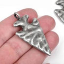 gunmetal arrowhead charms