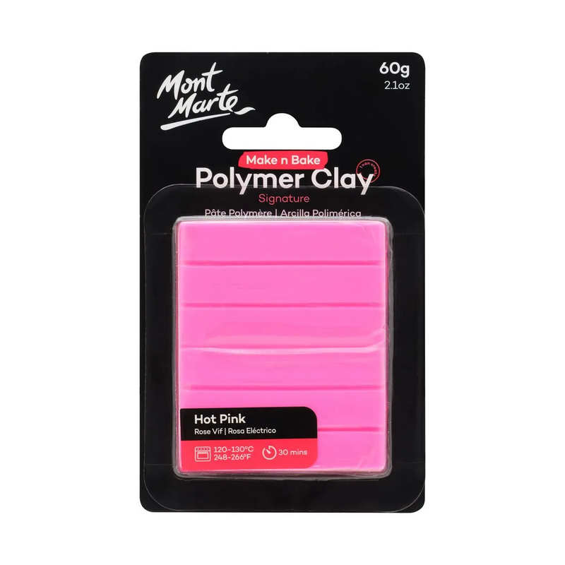 Make n Oven Bake Polymer Clay, Hot Pink Bright Neon, 60g, cla0066