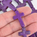30mm Cross Beads GRAPE PURPLE . Sideways Cross  HOW0177
