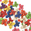 Large Gemstone Butterfly Pendant Charm Beads . Summer Colors with Navy Blue. 1 strand . 12 beads, 2 of each color how0304