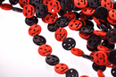 25mm BLACK and ORANGE Carved Jack O Lantern Beads, carved howlite stone, full strand, 16 beads, how0547