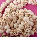 12mm WHITE Howlite Skull Beads, Drilled Sideways, full strand, about 40 beads, how0670