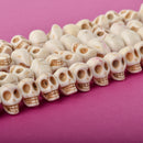 12mm WHITE Howlite Skull Beads, Drilled Sideways, full strand, about 40 beads, how0670