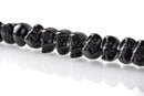 12mm BLACK Howlite Skull Beads, Drilled Sideways, full strand, about 40 beads, how0679