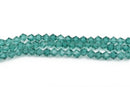 6mm BLUE ZIRCON Bicone Glass Crystal Beads, Transparent Faceted Beads, 50 beads, bgl1523