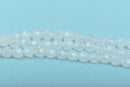 4mm WHITE OPAL Glass Crystal Round Beads, Translucent Faceted Beads, 100 beads, bgl1527
