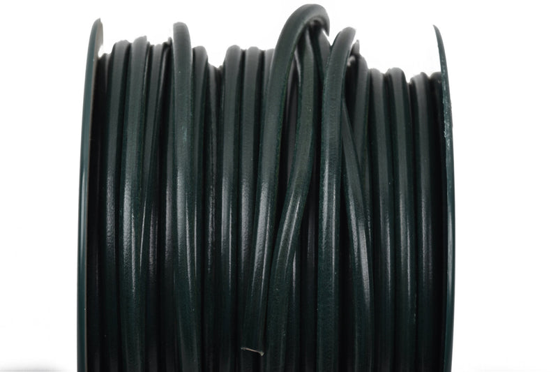 5mm HUNTER GREEN Round Licorice Leather, European Leather Cord, flexible, 1 yard (3 feet), cor0105