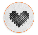 6mm PATCHWORK HEART ImpressArt Metal Design Stamp, metal stamping tool, tol0563