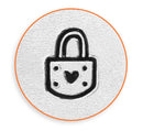 6mm PADLOCK HEART ImpressArt Metal Design Stamp, metal stamping tool, tol0570