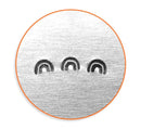6mm CURVED RAINBOW BORDER Metal Stamp, ImpressArt Metal Design Stamp, tol0576