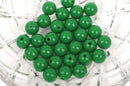 12mm EMERALD GREEN Acrylic Bubblegum Beads, package of 30 beads,  bac0328