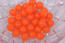 12mm BRIGHT ORANGE Acrylic Bubblegum Beads, package of 30 beads,  bac0336