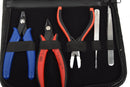 9 pc Set JEWELRY TOOLS, Deluxe Ergo Tools, Jewelry Pliers, Crimper, Tweezers, Round & Chain Nose, Cutters, Travel Case for Tools, tol0592