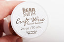 24ga COPPER CRAFT WIRE, Tarnish Resistant Craft Wire, wire wrapping, 24 gauge, 24 ga copper wire, 30 yards (90 feet) spool wir0049