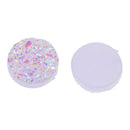 10 Round Resin Metallic AB Lavender Purple DRUZY CABOCHONS, faux druzy, 12mm  cab0406