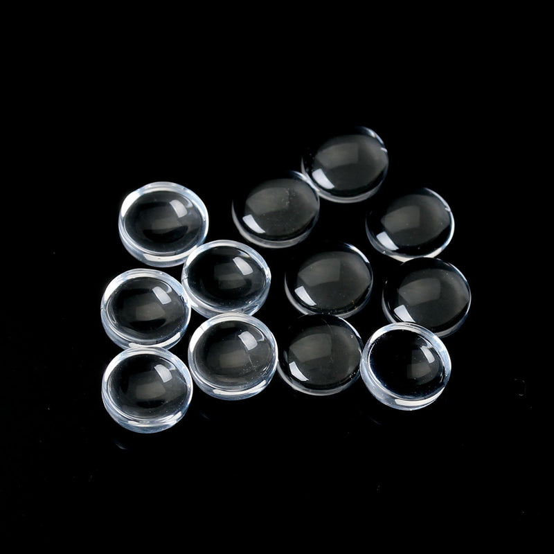 50 SMALL Clear Glass Domed Circle Cabochons, glass dots, 6mm or 1/4" inch for Bottlecaps, Pendants, Jewelry Making,  Scrapbooking,  cab0415
