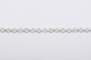 1 yard (3 feet) Silver Plated Rolo Chain, Round Rolo Links are 3mm, fch0399a