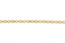 10 meters (32+ feet) Bright Gold Plated Rolo Chain, Round Rolo Links are 3mm, fch0400b