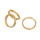 50 Gold Plated 10mm Split Rings, Gold Key chain Double Loops Split Rings, Jump Rings, 10mm gold split rings, small gold keyrings, jum0171a