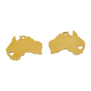 10 AUSTRALIA MAP Charms, Gold Plated Australian Continent Pendants, Sydney Heart Cutout, 29x23mm, chg0418