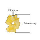 10 GERMANY MAP Charms, Gold Plated German Country Pendants, Frankfurt Heart Cutout, 28x23mm, chg0419