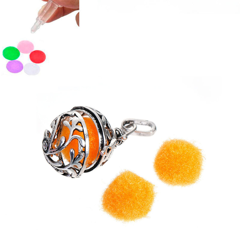10 OIL DIFFUSER Puff Balls, Orange Fiber Balls Fits 14-20mm Mexican Angel Caller Wish Box Essential Oil Perfume Diffuser, cft0031