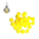10 OIL DIFFUSER Puff Balls, Yellow Fiber Balls Fits 14-20mm Mexican Angel Caller Wish Box Essential Oil Perfume Diffuser, cft0025
