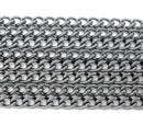 10 meters Bulk Gunmetal CURB Link Chain (32+ feet), oval links are 4x3mm, fch0405