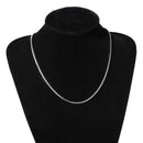 1 Stainless Steel BOX Chain Necklace with Lobster Clasp, non tarnish, 17-5/8" long 2mm thick, fch0455