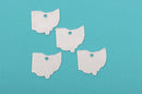 10 ALUMINUM OHIO STATE Stamping Blanks, Shape of State, Design Metal Stamping Blanks, 29x29mm, 18 gauge, msb0314