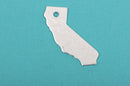 10 ALUMINUM CALIFORNIA STATE Stamping Blanks, Shape of State, Design Metal Stamping Blanks, 36x31mm, 18 gauge, msb0319