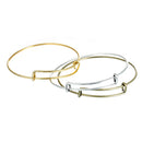 5 Bangle Charm Bracelets, mixed colors, adjustable size expandable to fit medium to large wrist, thick 13 gauge, 9-1/2" fin0572