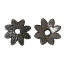 Gunmetal Black Leaf Bead Caps, Leaves Bead End Caps, 7mm, fin0547