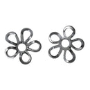 Gunmetal Black Bead Caps, Filigree Flower, Leaves Bead End Caps, 9mm, fin0548