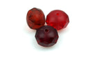 25 RED Rondelles Czech Glass Beads, 8mm, bgl1381