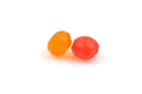25 LIGHT and DARK ORANGE Rondelles Czech Glass Beads, 8mm, bgl1390