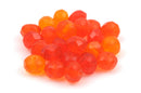 25 LIGHT and DARK ORANGE Rondelles Czech Glass Beads, 8mm, bgl1390