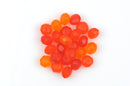 25 LIGHT and DARK ORANGE Rondelles Czech Glass Beads, 8mm, bgl1390
