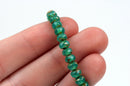 30 Rondelle Czech Pressed Glass Beads, 5mm faceted, turquoise blue green Picasso bgl1398