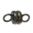 5 Gunmetal Magnetic Clasps, Black Color, Nickel Safe, 6mm, fcl0191