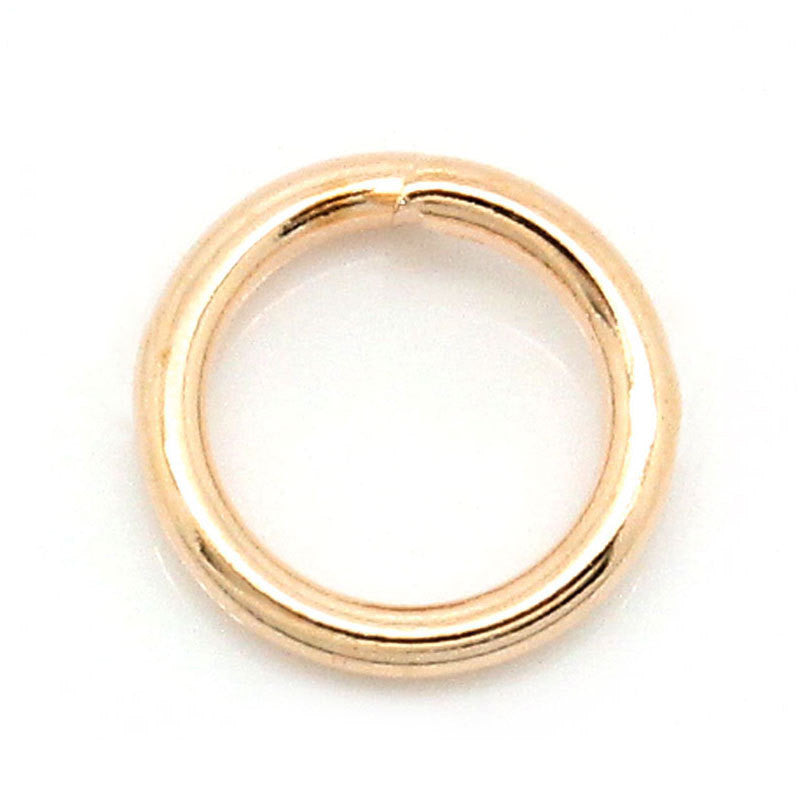 50 pcs 6mm ROSE GOLD Open Jump Rings, Wire Findings, 20 gauge, jum0169