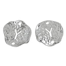 5 Silver letter Y connector Charms, Monogram Y Charms, Alphabet, hammered metal, 1/2" diameter, domed connector links, findings, chs2378