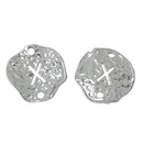 5 Silver letter X connector Charms, Monogram X Charms, Alphabet, hammered metal, 1/2" diameter domed connector links, findings, chs2379