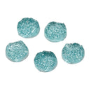 10 Round Resin Turquoise Blue DRUZY CABOCHONS, faux druzy, 12mm, cab0423a