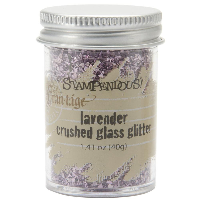 LAVENDER PURPLE Crushed Glass Glitter, Stampendous Frantage, 1.4 oz. jar, for ICE Resin, Scrapbook Embellishment, Mixed Media, cft0039