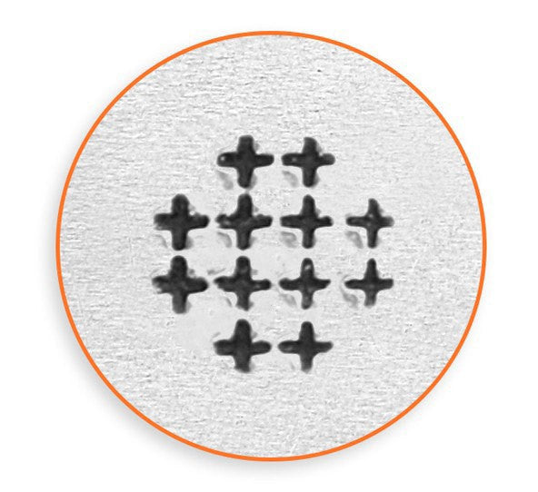 SMALL CROSS TEXTURE Metal Stamp, ImpressArt Metal Design Stamp,  6mm, tol0619