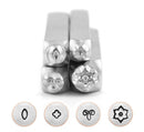 Set of 4 MANDALA PACK 1 Design Stamps, ImpressArt Metal Design Stamps, 4-pack, 3mm, 4mm, 6mm, Mandala Shapes, tol0616