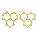 5 WATER Molecule Chemistry Charms, Gold Tone Charm Pendants, Science Charms, 29x29mm, chg0397