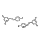 5 RESVERATROL Red Wine Molecule Chemistry Charms, Silver Tone Charm Pendants, Science Charms, 28x15mm, chs2389