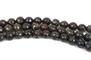 10mm Round DRAGON BLOOD JASPER Beads, Faceted Natural Gemstones, full strand, about 39 beads, gja0120